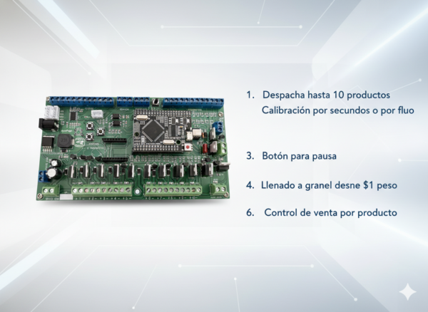 Tarjeta de Control AguaPago con Audio Integrado | 10 productos | Con bocina y módulo de voz