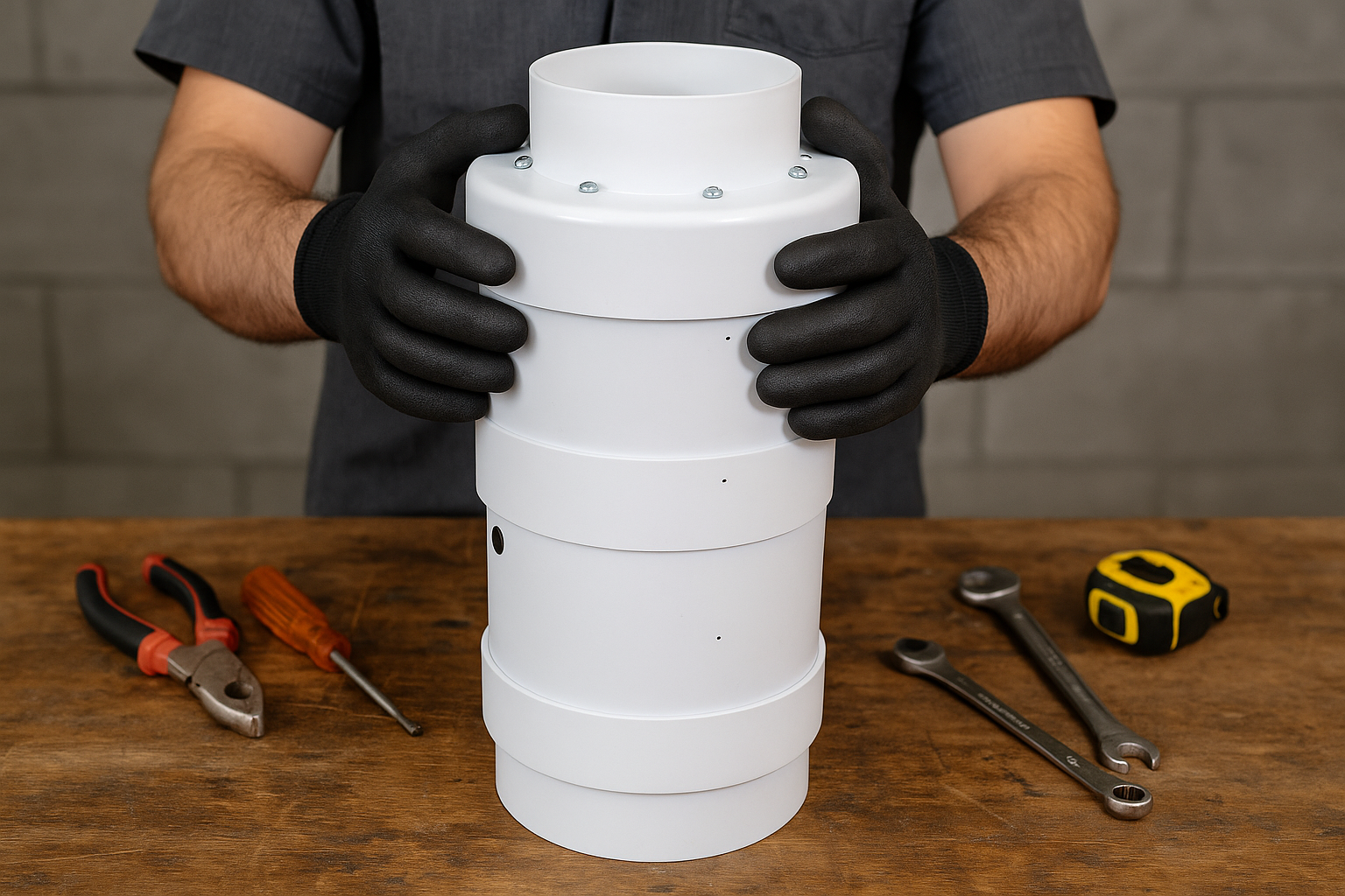 Turbina ALTECMX instalada en sistema de correo neumático 6 in × 2 in