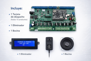 Tarjeta de Control AguaPago con Audio Integrado | 10 productos | Con bocina y módulo de voz