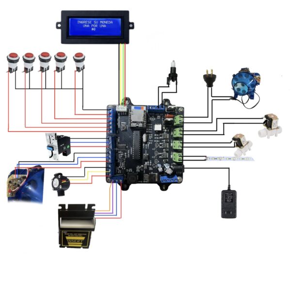 Tarjeta vending despacho de agua valvula 12v